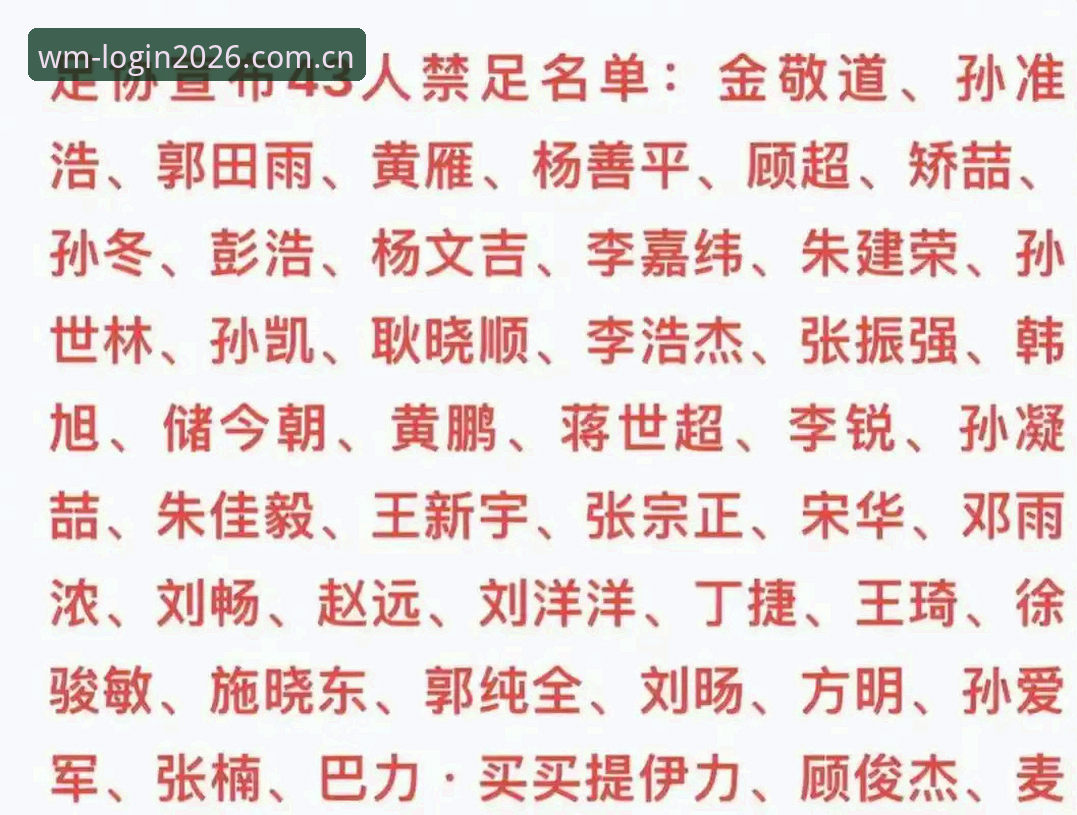 完美体育365WM最新版本推荐 中国足协第三批禁足名单深度解读:从行业乱象看体育平台的观赛价值指南